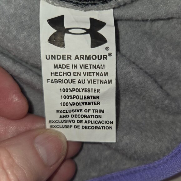 Under Armour Toddler Hoodie Jacket 2T Gray & Purple 4145 - Picture 5 of 7